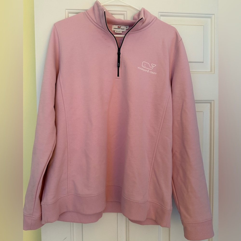 Vineyard Vines Light Pink Quarter Zip Sweatshirt